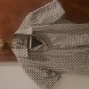 Black and white shirt slim fit